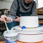 Juliet Macleod in her studio 2018